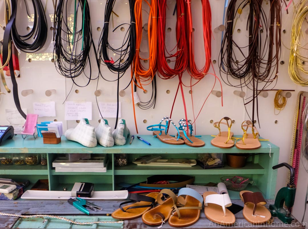 Rome's best boutiques, Di San Giacomo, sandals, handmade sandals, customized sandals, Di San Giacomo rome, rome, shopping in rome