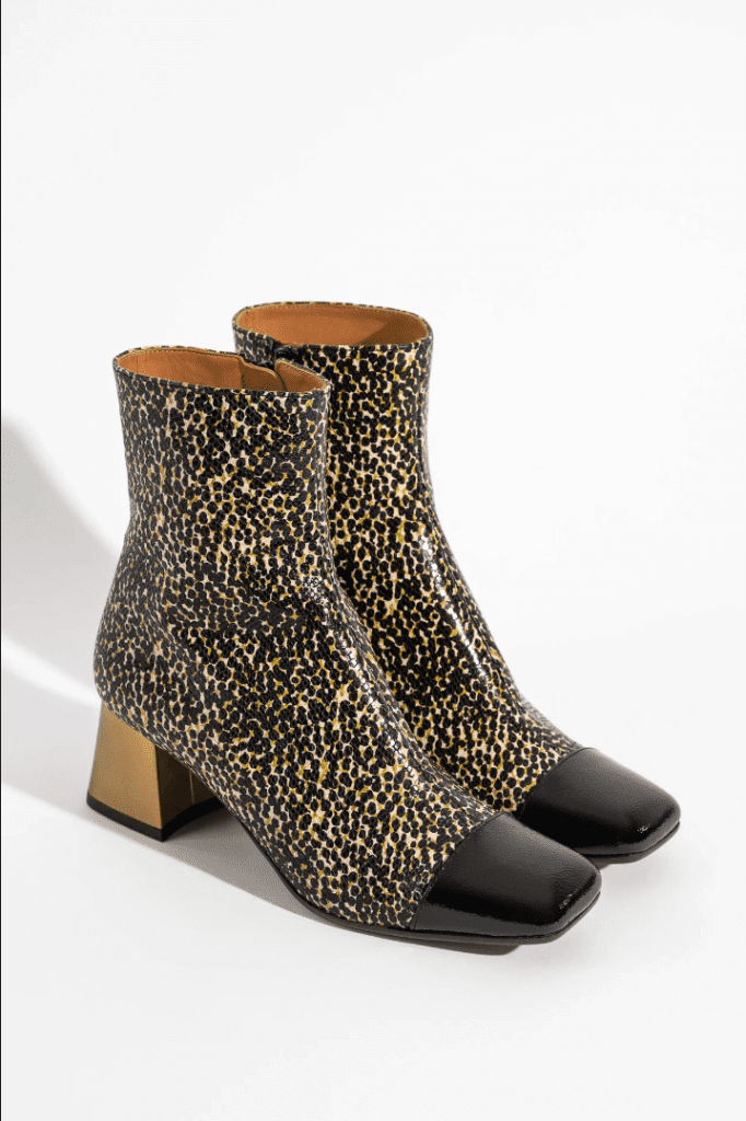 CC SKOR square-toe ankle boots.
