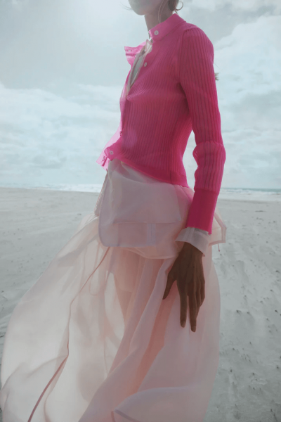 Cecilie Bahnsen pink outfit.